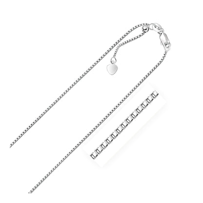 Sterling Silver 1.4mm Adjustable Box Chain-Teresa&#39;s Fashionista LLC