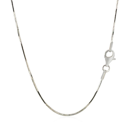 Sterling Silver Rhodium Plated Octagonal Snake Chain 1.1mm-Teresa&#39;s Fashionista LLC