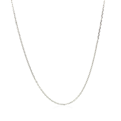 Sterling Silver Rhodium Plated Cable Chain 0.8mm-Teresa&#39;s Fashionista LLC