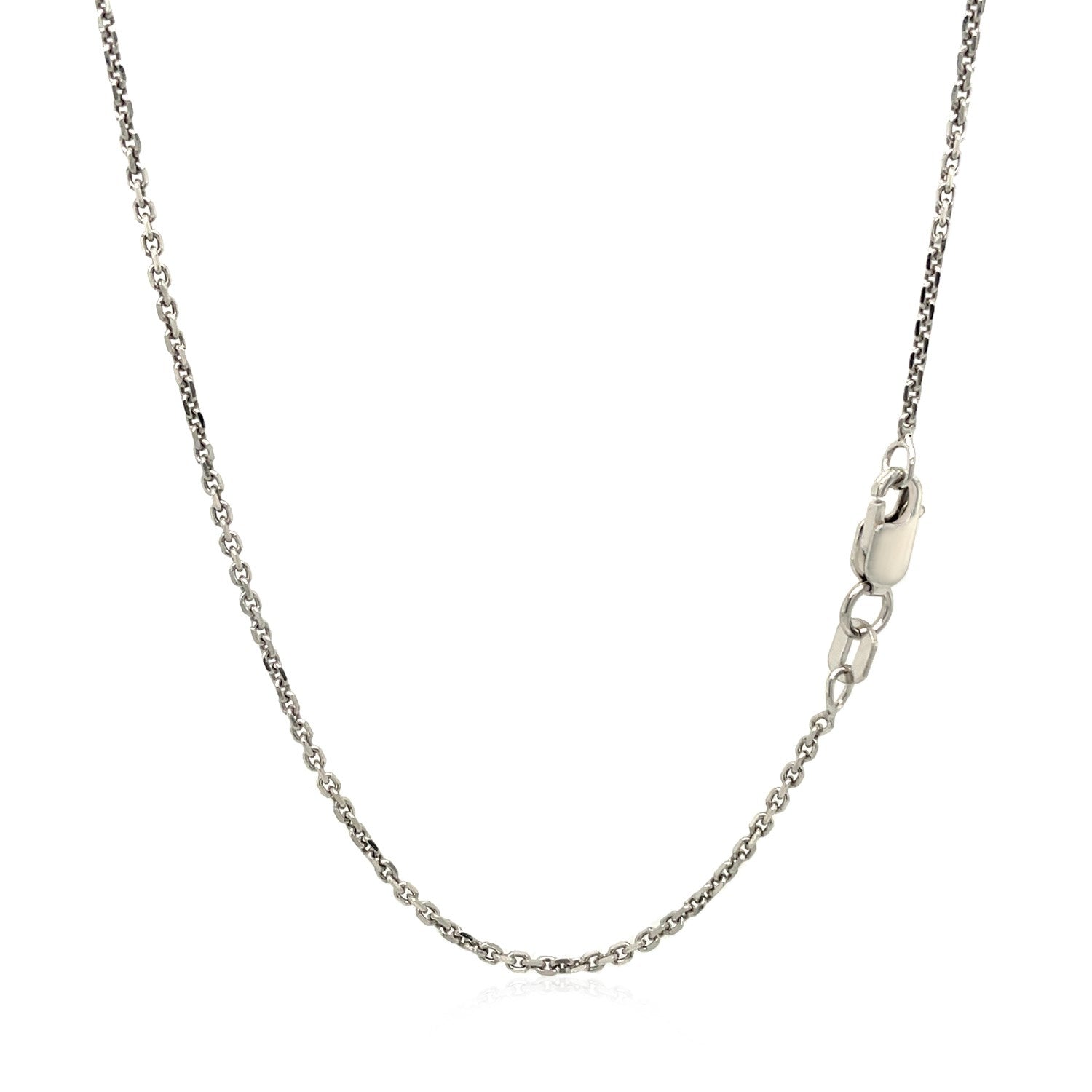 Sterling Silver Rhodium Plated Cable Chain 1.4mm-Teresa&#39;s Fashionista LLC