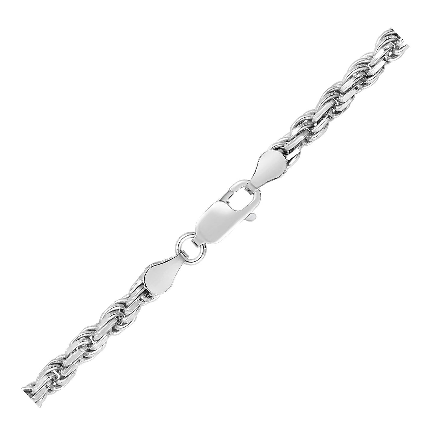 Sterling Silver 3.6mm Diamond Cut Rope Style Chain-Teresa&#39;s Fashionista LLC