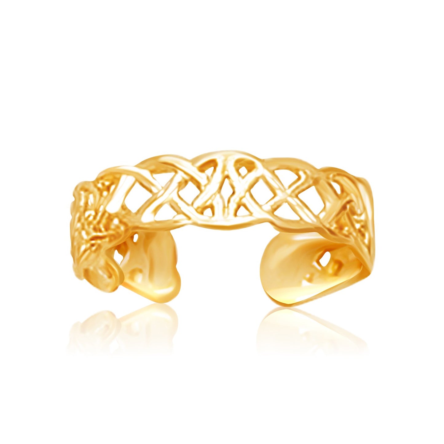 14k Yellow Gold Toe Ring in a Celtic Knot Style-Teresa&#39;s Fashionista LLC