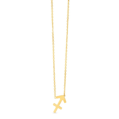 14K Yellow Gold Sagittarius Necklace-Teresa&#39;s Fashionista LLC