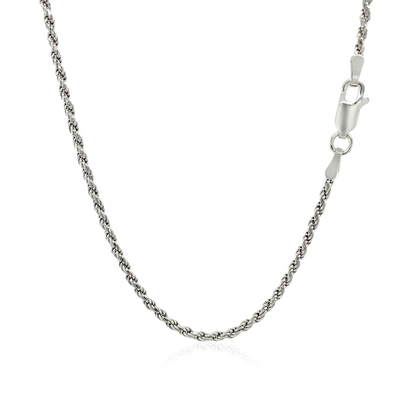 Sterling Silver 1.8mm Diamond Cut Rope Style Chain-Teresa&#39;s Fashionista LLC