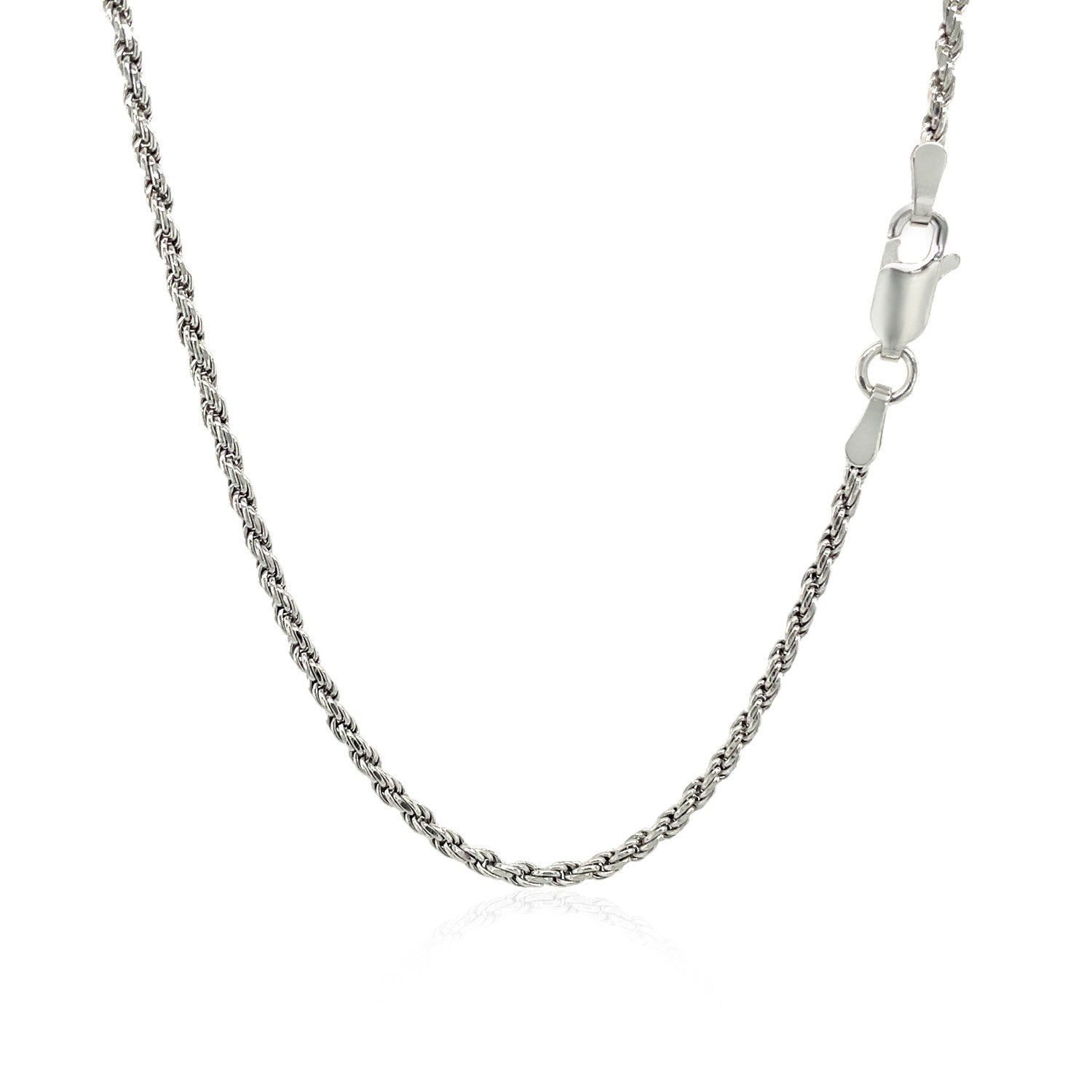 Sterling Silver 1.8mm Diamond Cut Rope Style Chain-Teresa&#39;s Fashionista LLC