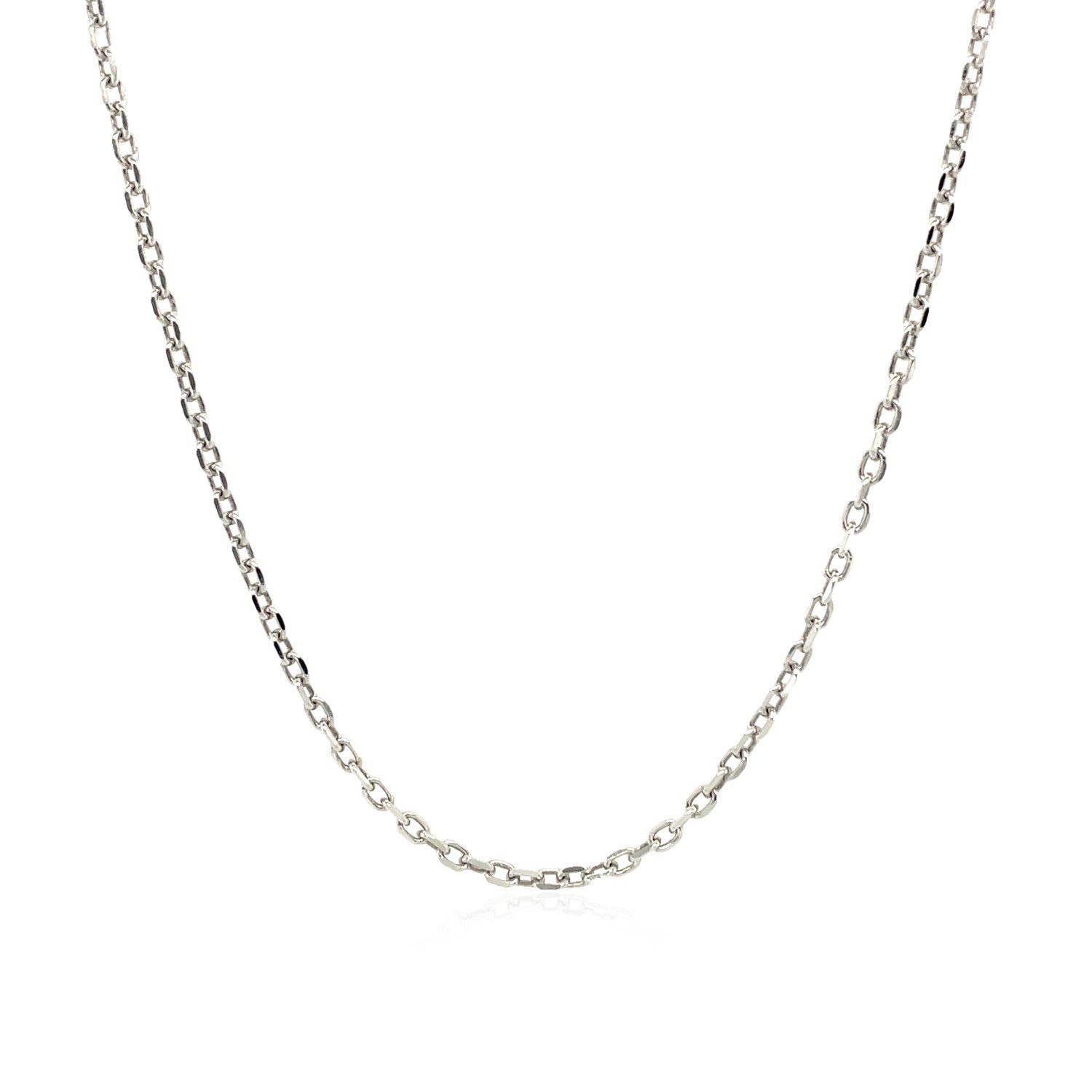 Sterling Silver Rhodium Plated Cable Chain 1.5mm-Teresa&#39;s Fashionista LLC