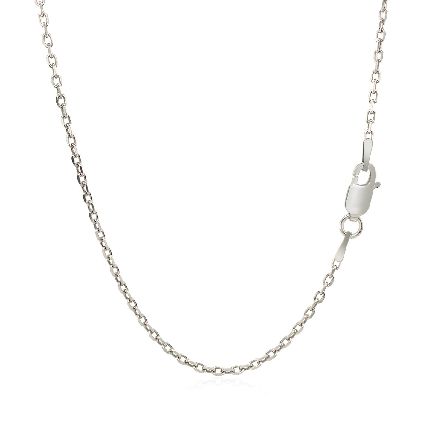 Sterling Silver Rhodium Plated Cable Chain 1.5mm-Teresa&#39;s Fashionista LLC