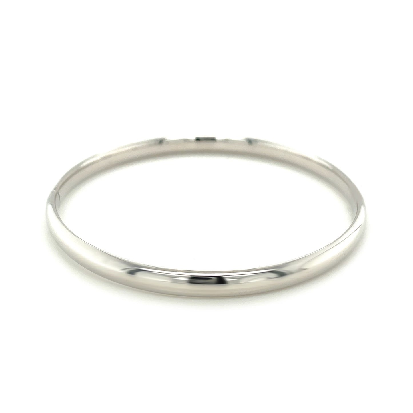 Classic Bangle in 14k White Gold (5.0mm)-Teresa&#39;s Fashionista LLC