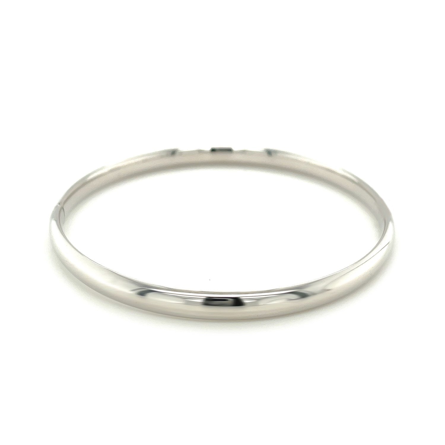 Classic Bangle in 14k White Gold (5.0mm)-Teresa&#39;s Fashionista LLC