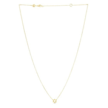 14k Yellow Gold Star of David Necklace-Teresa&#39;s Fashionista LLC