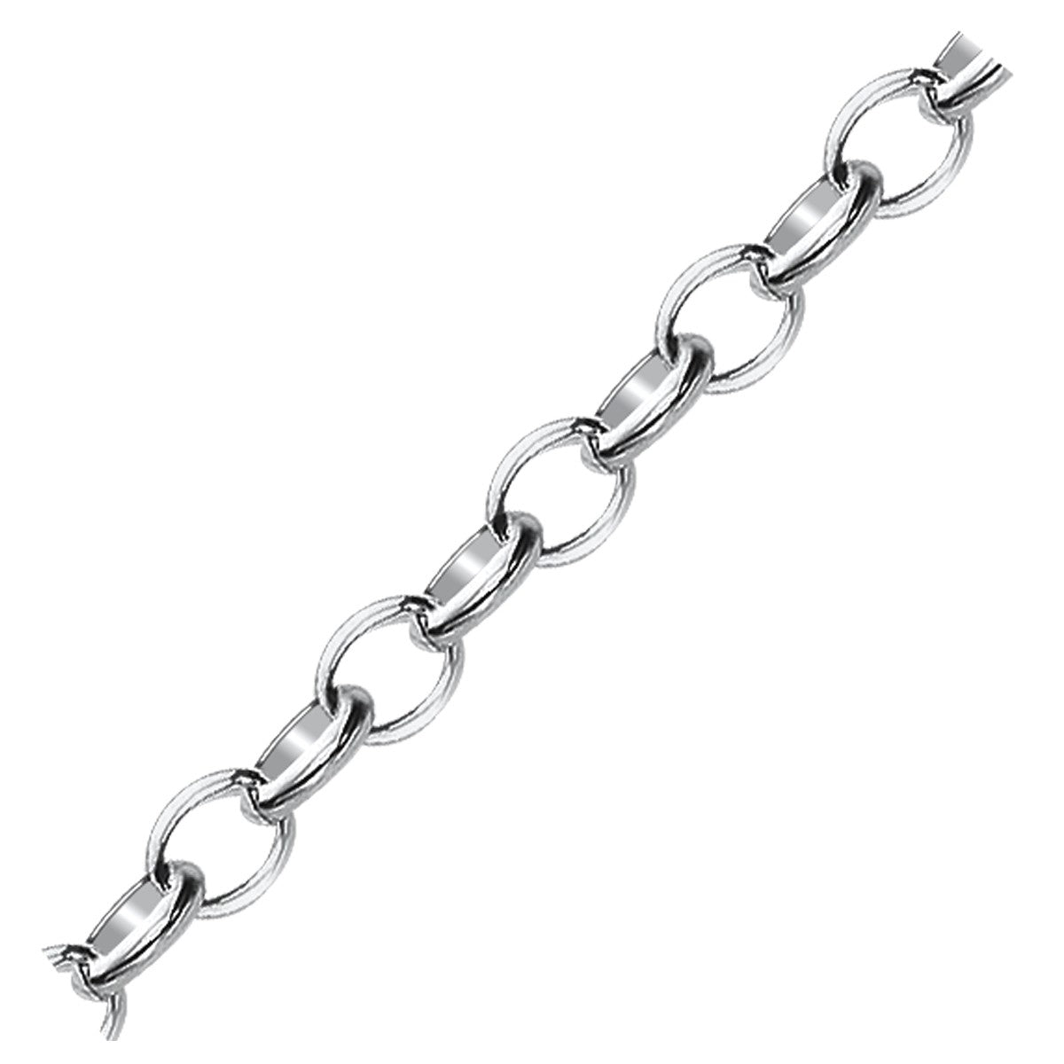 Sterling Silver Polished Charm Bracelet with Rhodium Plating-Teresa&#39;s Fashionista LLC