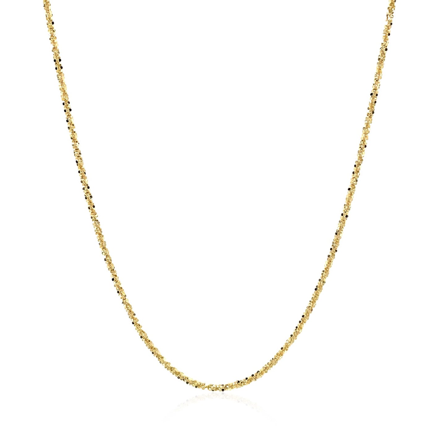 14k Yellow Gold Sparkle Chain 1.1mm-Teresa&#39;s Fashionista LLC