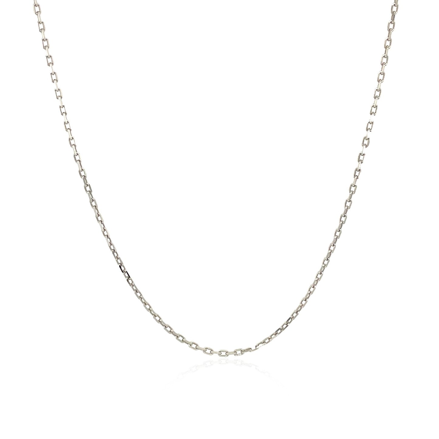 Sterling Silver Rhodium Plated Cable Chain 1.1mm-Teresa&#39;s Fashionista LLC