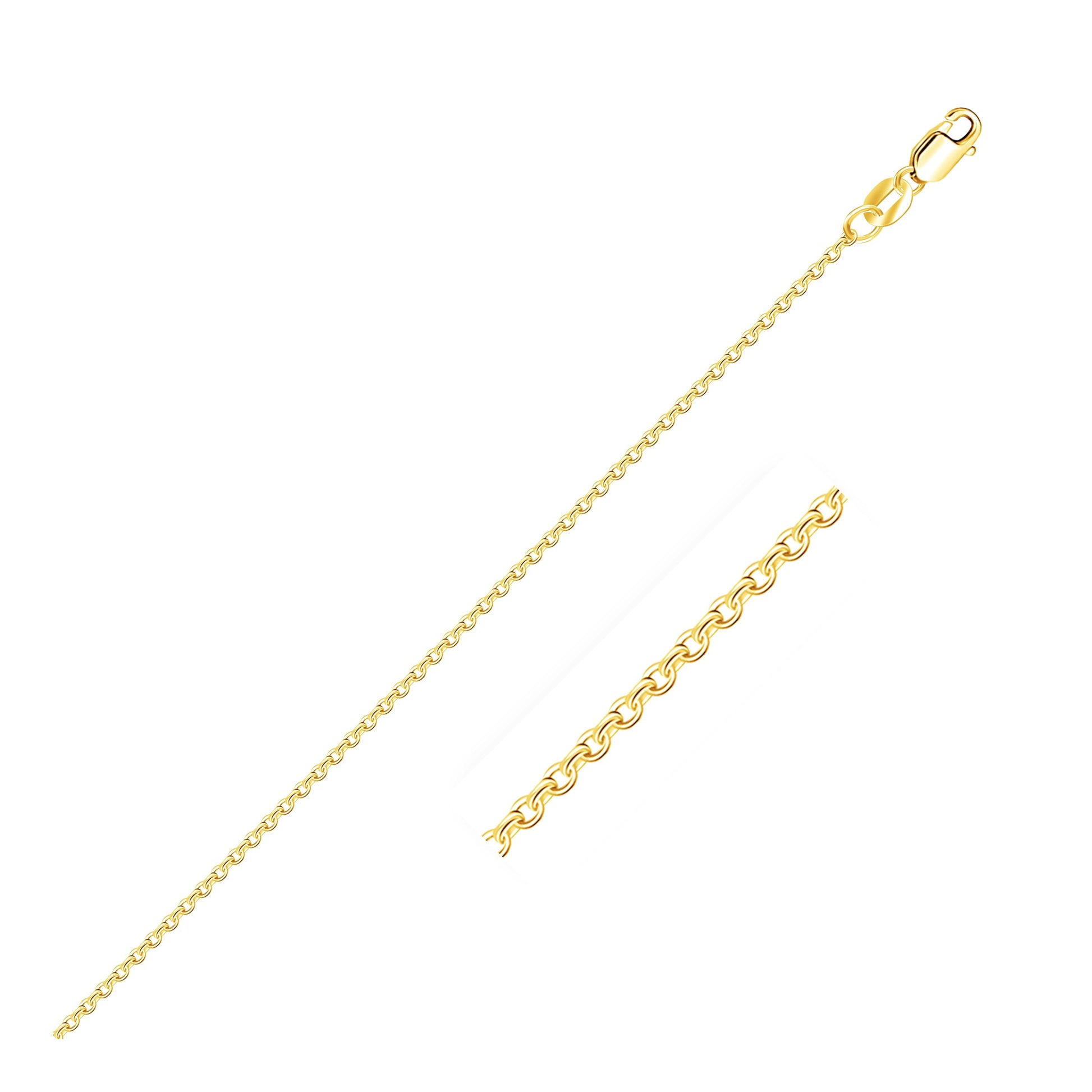 18k Yellow Gold Cable Chain 1.1mm-Teresa&#39;s Fashionista LLC