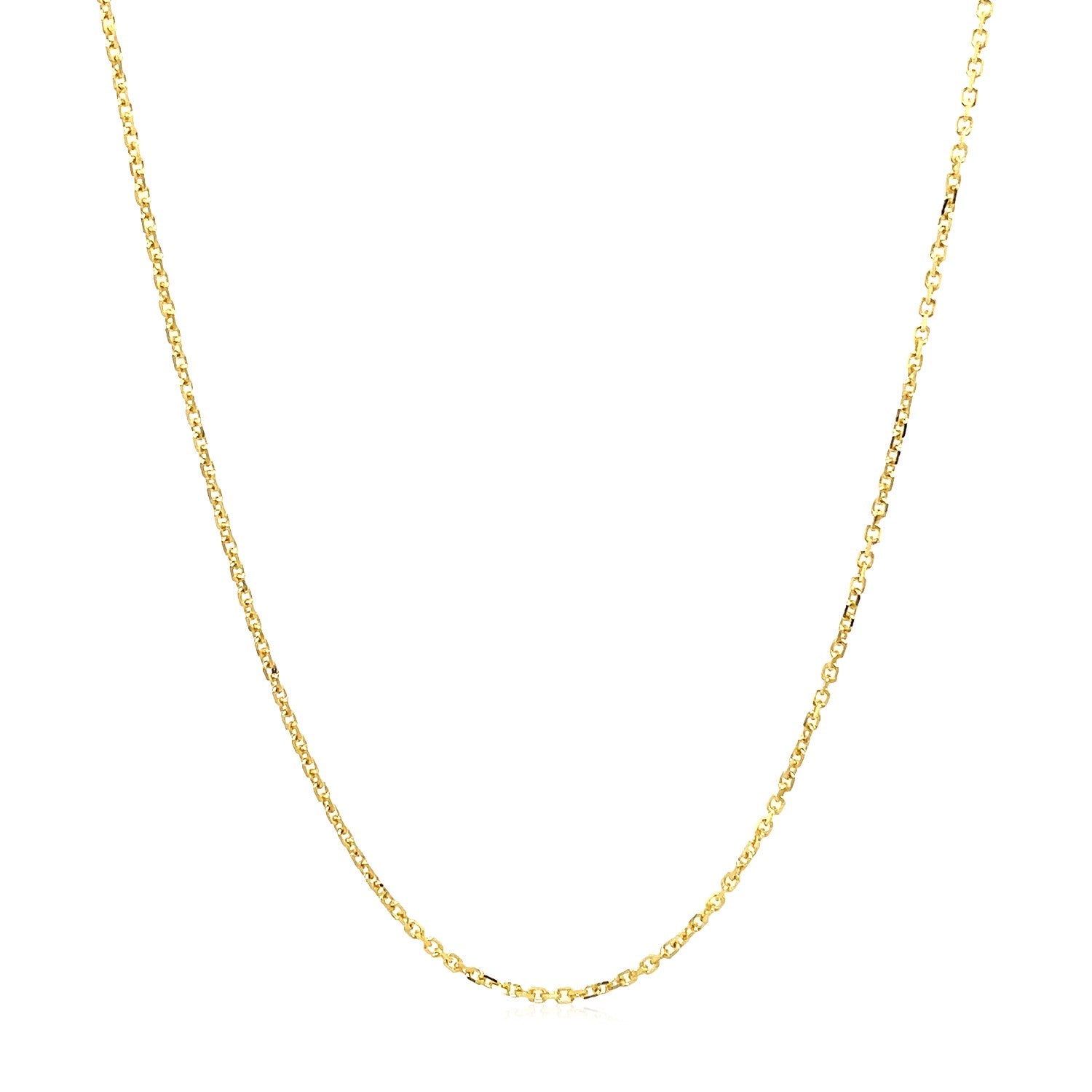 18k Yellow Gold Cable Chain 1.1mm-Teresa&#39;s Fashionista LLC