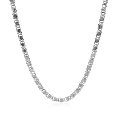 2.9mm 14k White Gold Heart Chain-Teresa&#39;s Fashionista LLC