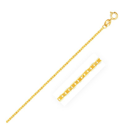 14k Yellow Gold Mariner Link Chain 1.2mm-Teresa&#39;s Fashionista LLC