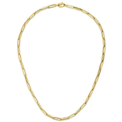 10K Yellow Gold Lite Paperclip Chain (4.2mm)-Teresa&#39;s Fashionista LLC