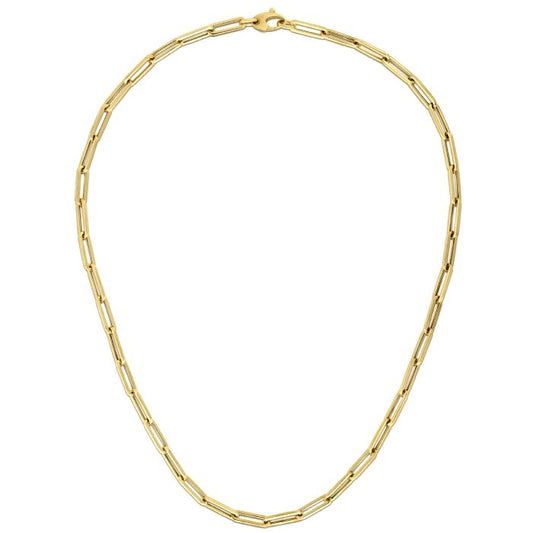 10K Yellow Gold Lite Paperclip Chain (4.2mm)-Teresa&#39;s Fashionista LLC