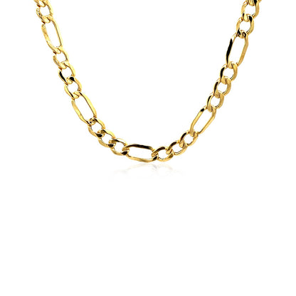 5.4mm 10k Yellow Gold Lite Figaro Chain-Teresa&#39;s Fashionista LLC