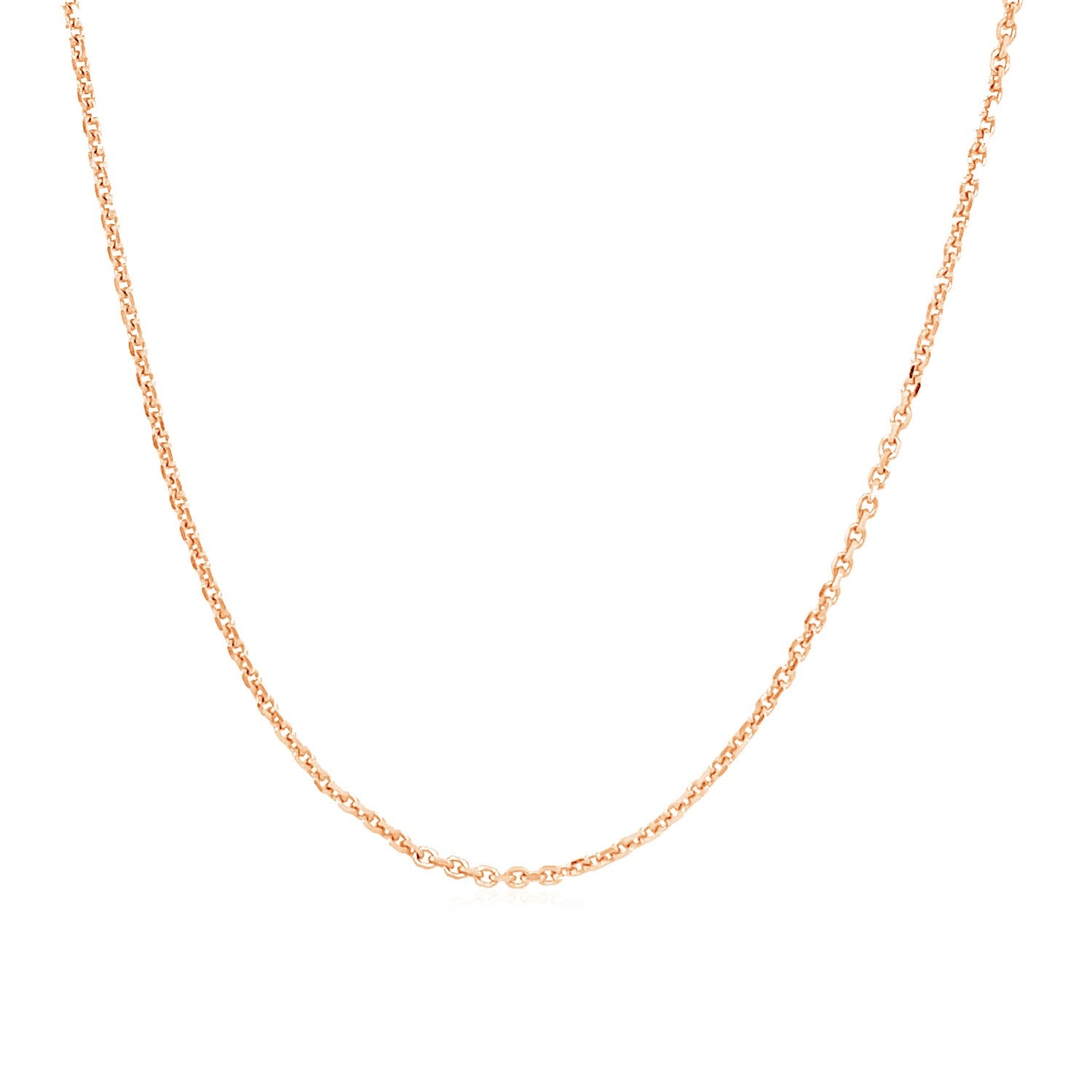 14k Rose Gold Adjustable Cable Chain 0.9mm-Teresa&#39;s Fashionista LLC