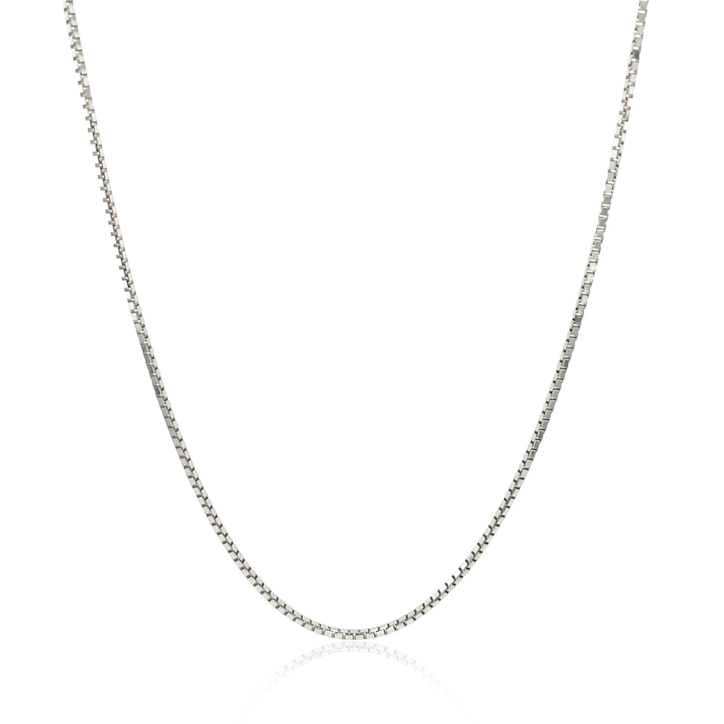 14k White Gold Octagonal Box Chain 1.0mm-Teresa&#39;s Fashionista LLC