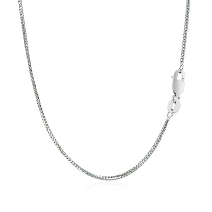 14k White Gold Franco Chain 0.9mm-Teresa&#39;s Fashionista LLC