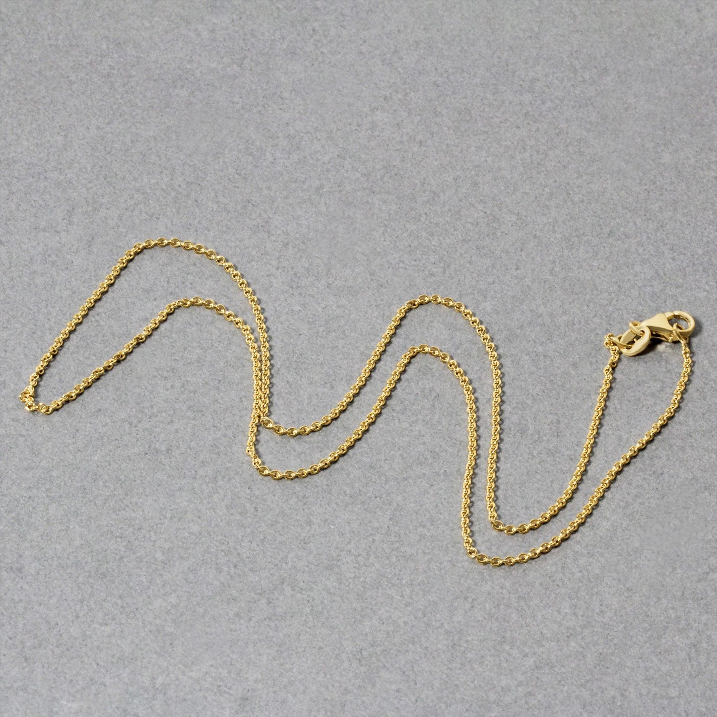 14k Yellow Gold Round Cable Link Chain 1.2mm-Teresa&#39;s Fashionista LLC