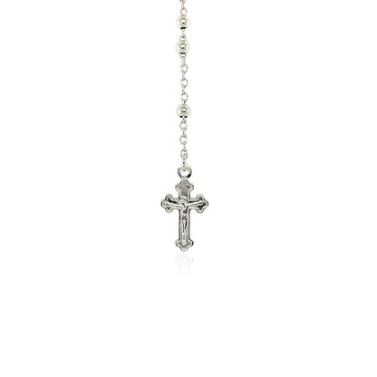 Fine Rosary Chain and Bead Necklace in Sterling Silver-Teresa&#39;s Fashionista LLC