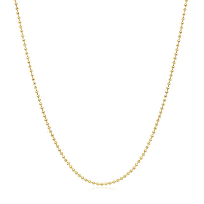 14k Yellow Gold Bead Chain 1.0mm-Teresa&#39;s Fashionista LLC