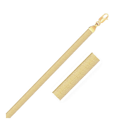 4.0mm 14k Yellow Gold Super Flex Herringbone Chain-Teresa&#39;s Fashionista LLC