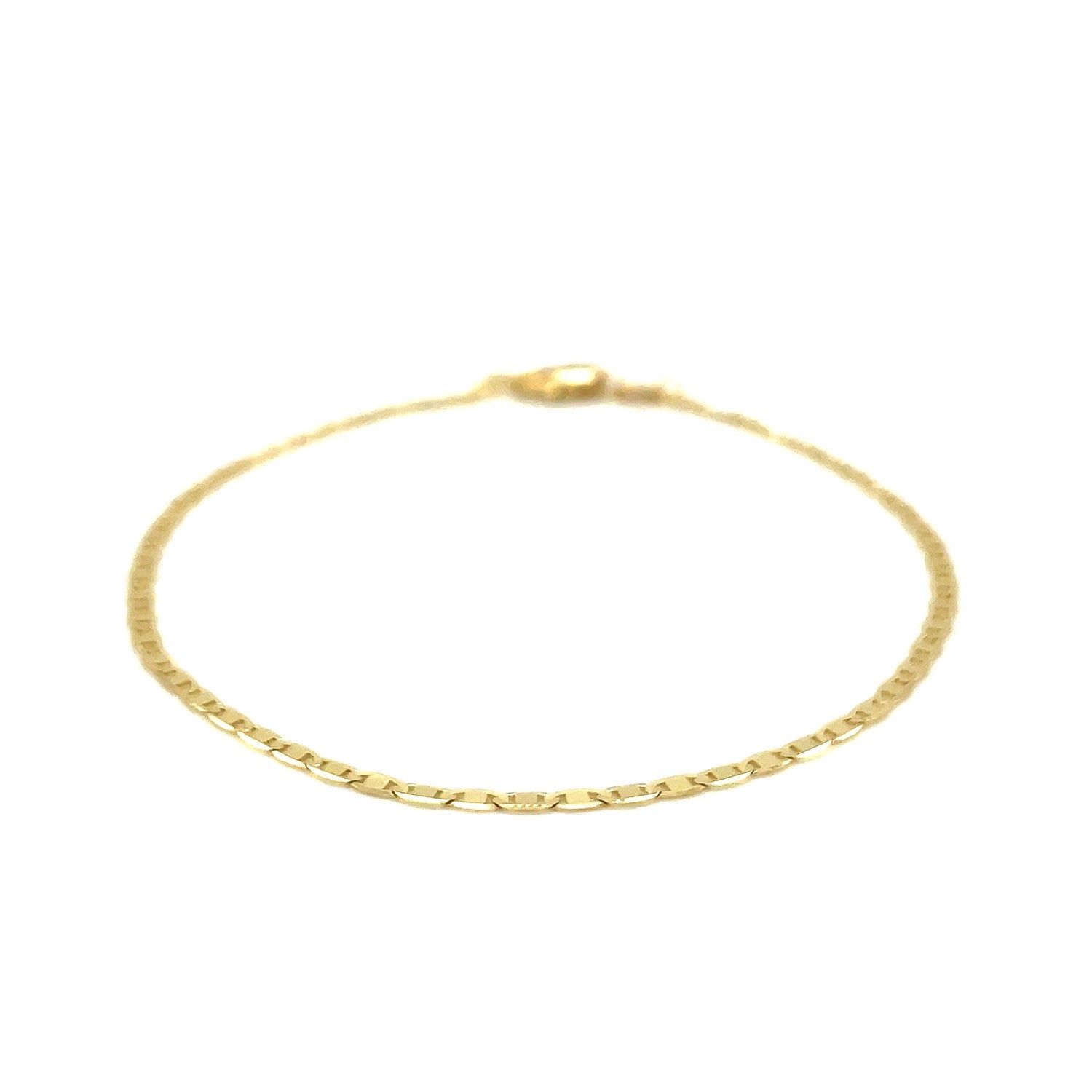 10k Yellow Gold Mariner Link Anklet 1.7mm-Teresa&#39;s Fashionista LLC