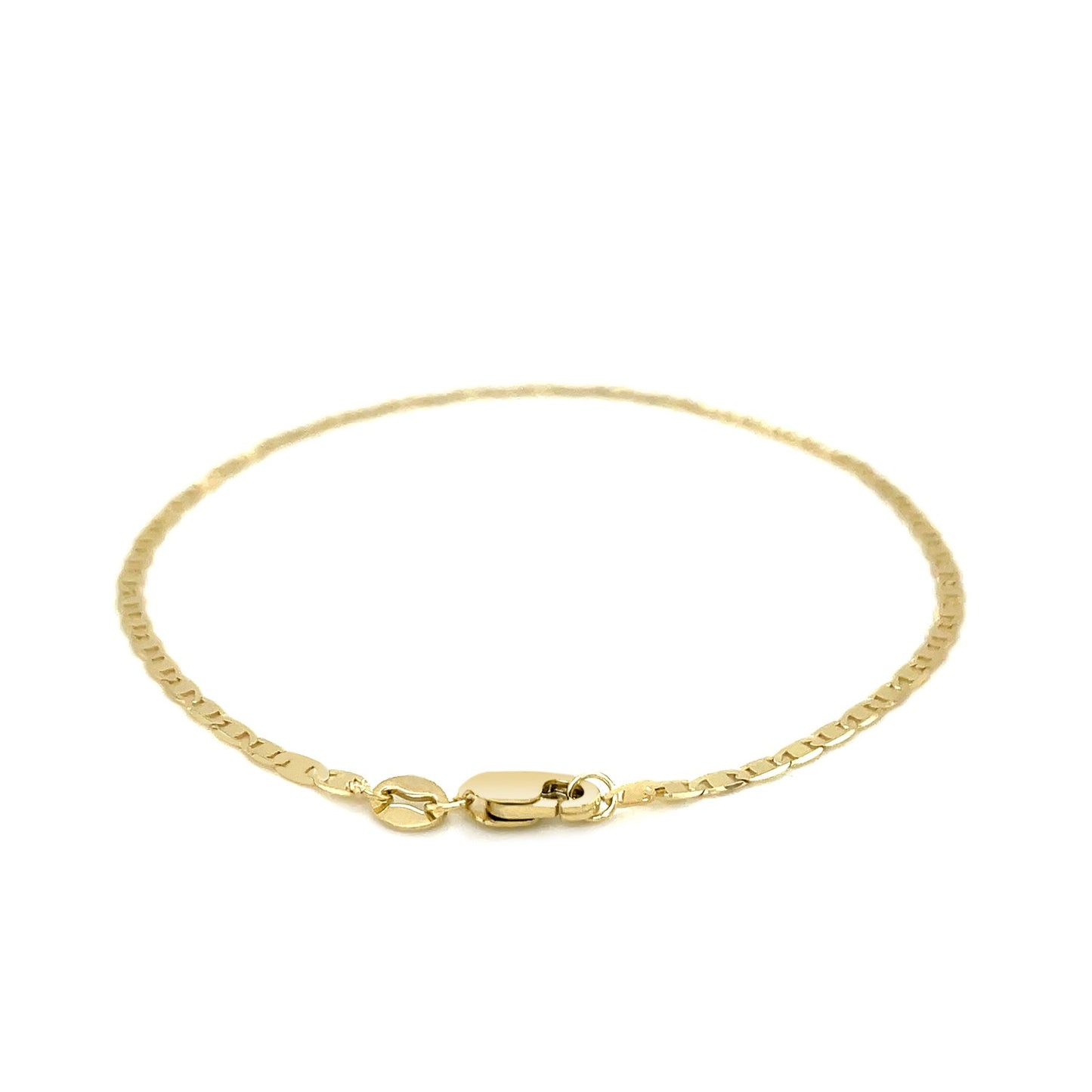 10k Yellow Gold Mariner Link Anklet 1.7mm-Teresa&#39;s Fashionista LLC