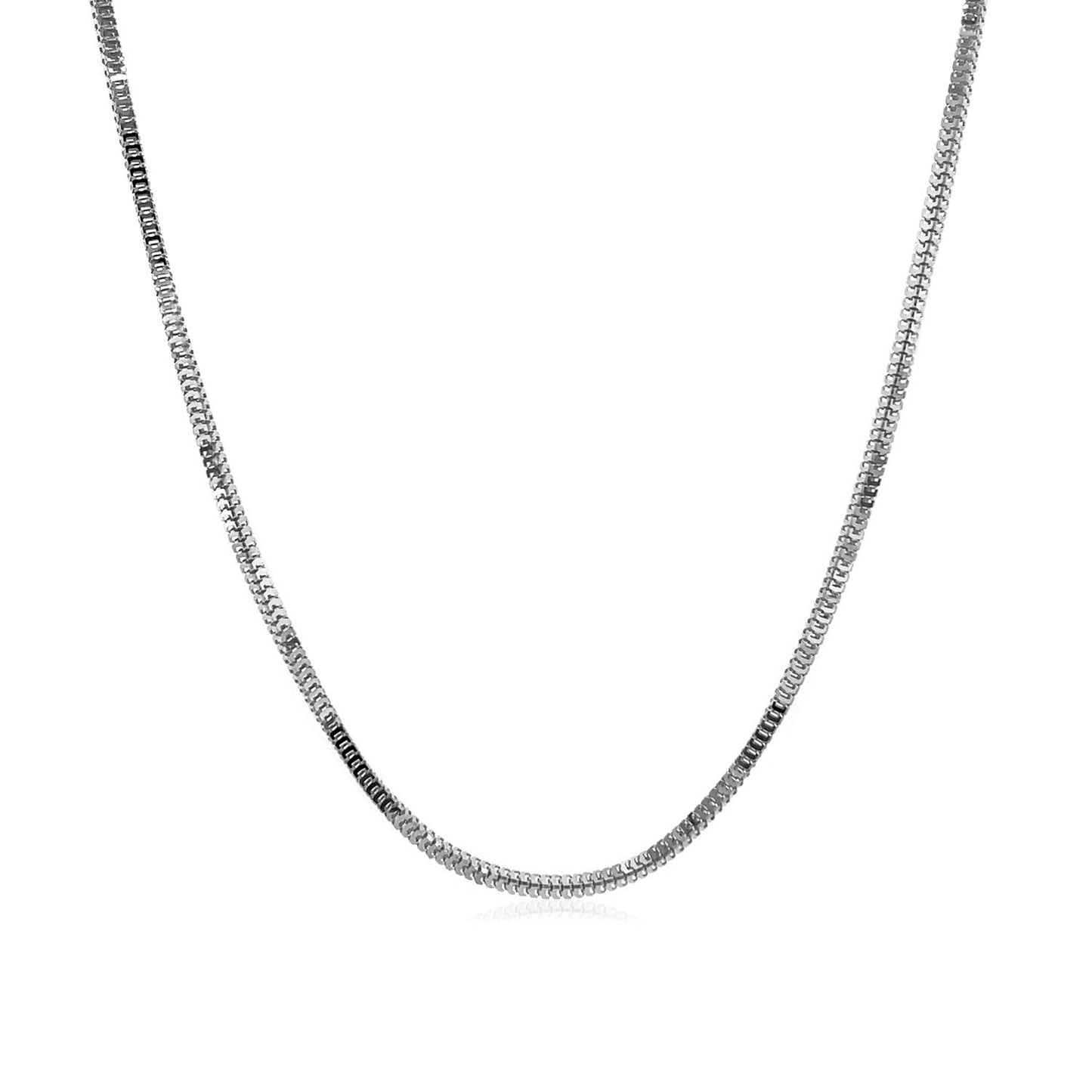 14k White Gold Milano Chain 1.1mm-Teresa&#39;s Fashionista LLC