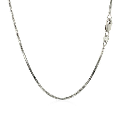 14k White Gold Milano Chain 1.1mm-Teresa&#39;s Fashionista LLC