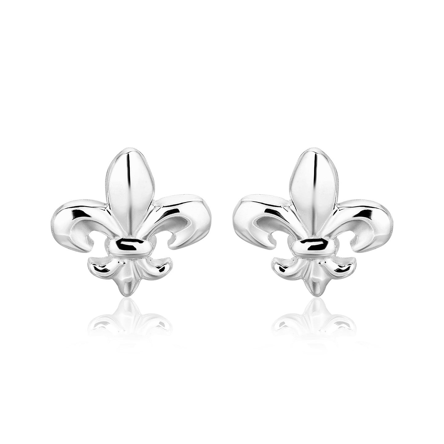 Sterling Silver Fluer De Lis Earrings-Teresa&#39;s Fashionista LLC