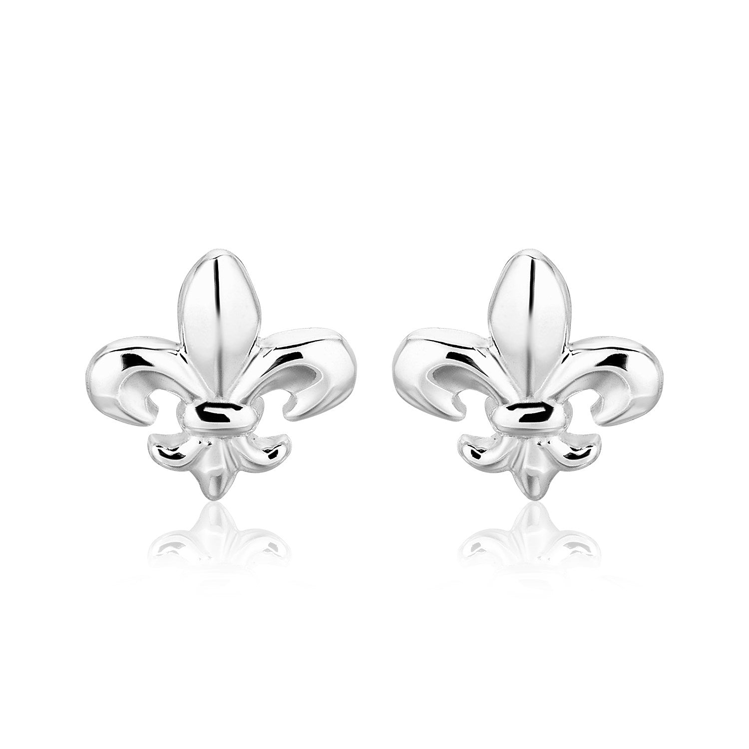 Sterling Silver Fluer De Lis Earrings-Teresa&#39;s Fashionista LLC