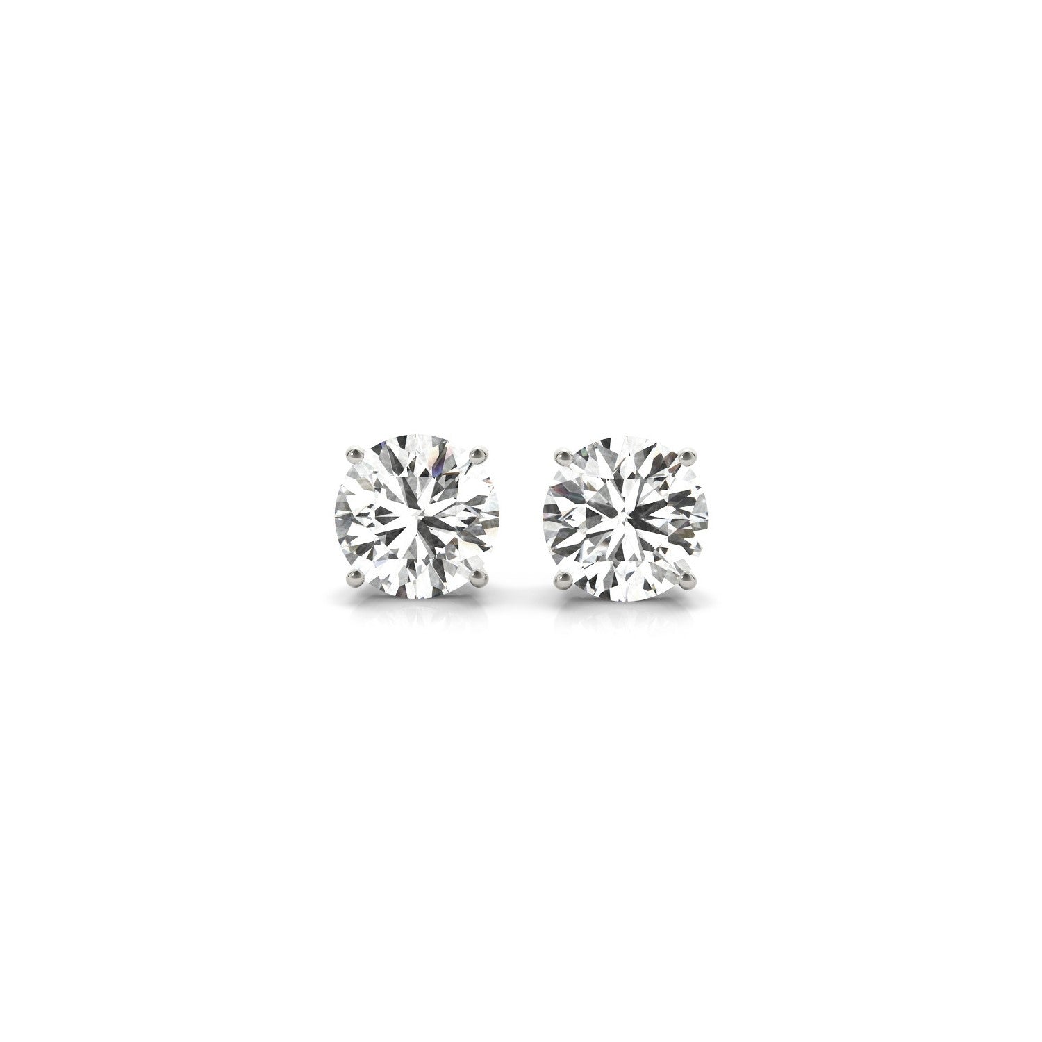 1 1/2 cttw Certified IGI Lab Grown Round Diamond Stud Earrings 14k White Gold (G/VS2)-Teresa&#39;s Fashionista LLC