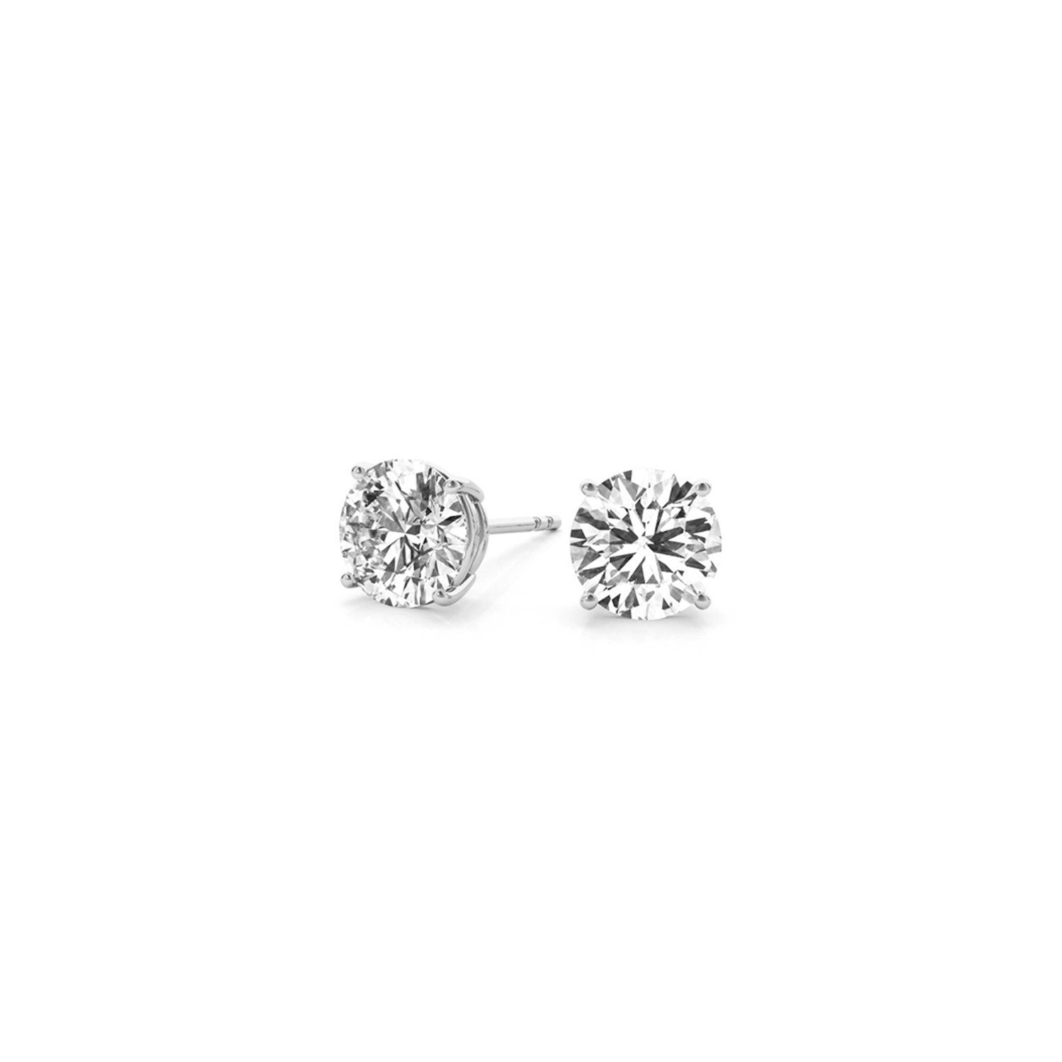 1 1/2 cttw Certified IGI Lab Grown Round Diamond Stud Earrings 14k White Gold (G/VS2)-Teresa&#39;s Fashionista LLC