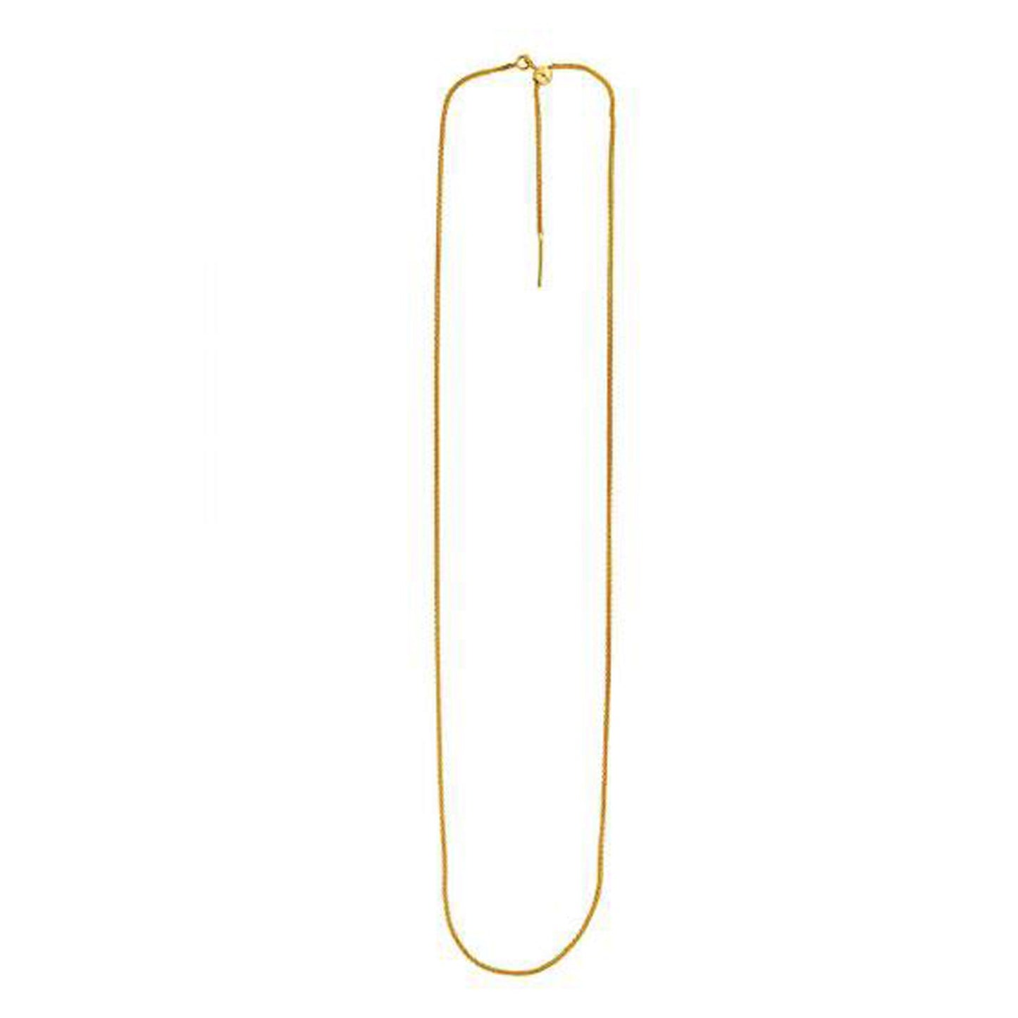 Endless Adjustable Wheat Chain in 14k Yellow Gold (1.1mm)-Teresa&#39;s Fashionista LLC