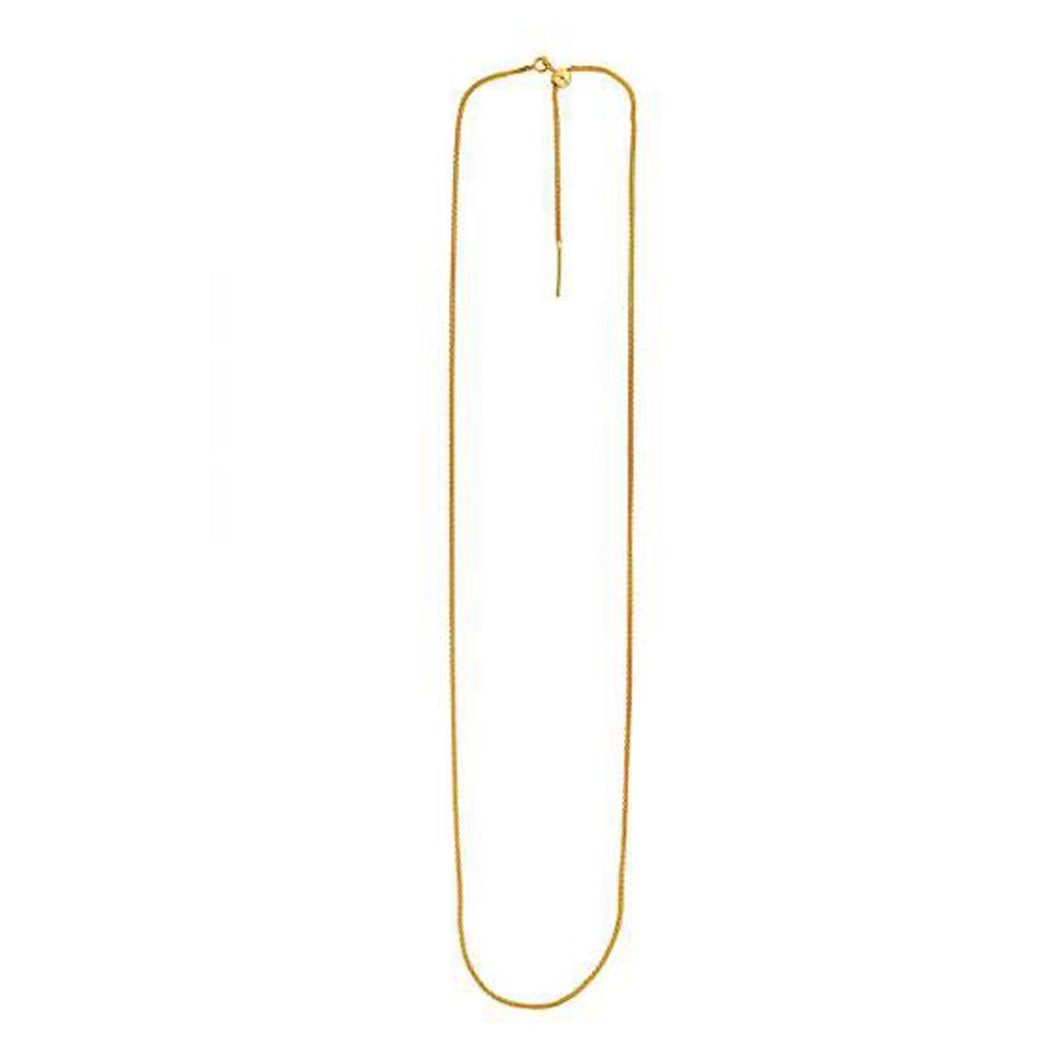 Endless Adjustable Wheat Chain in 14k Yellow Gold (1.1mm)-Teresa&#39;s Fashionista LLC