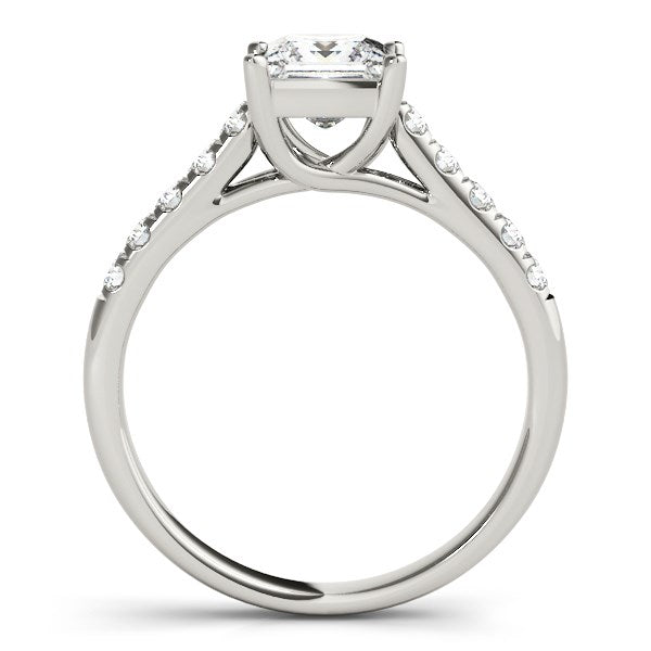 14k White Gold Trellis Set Princess Cut Diamond Engagement Ring (1 1/4 cttw)-Teresa&#39;s Fashionista LLC