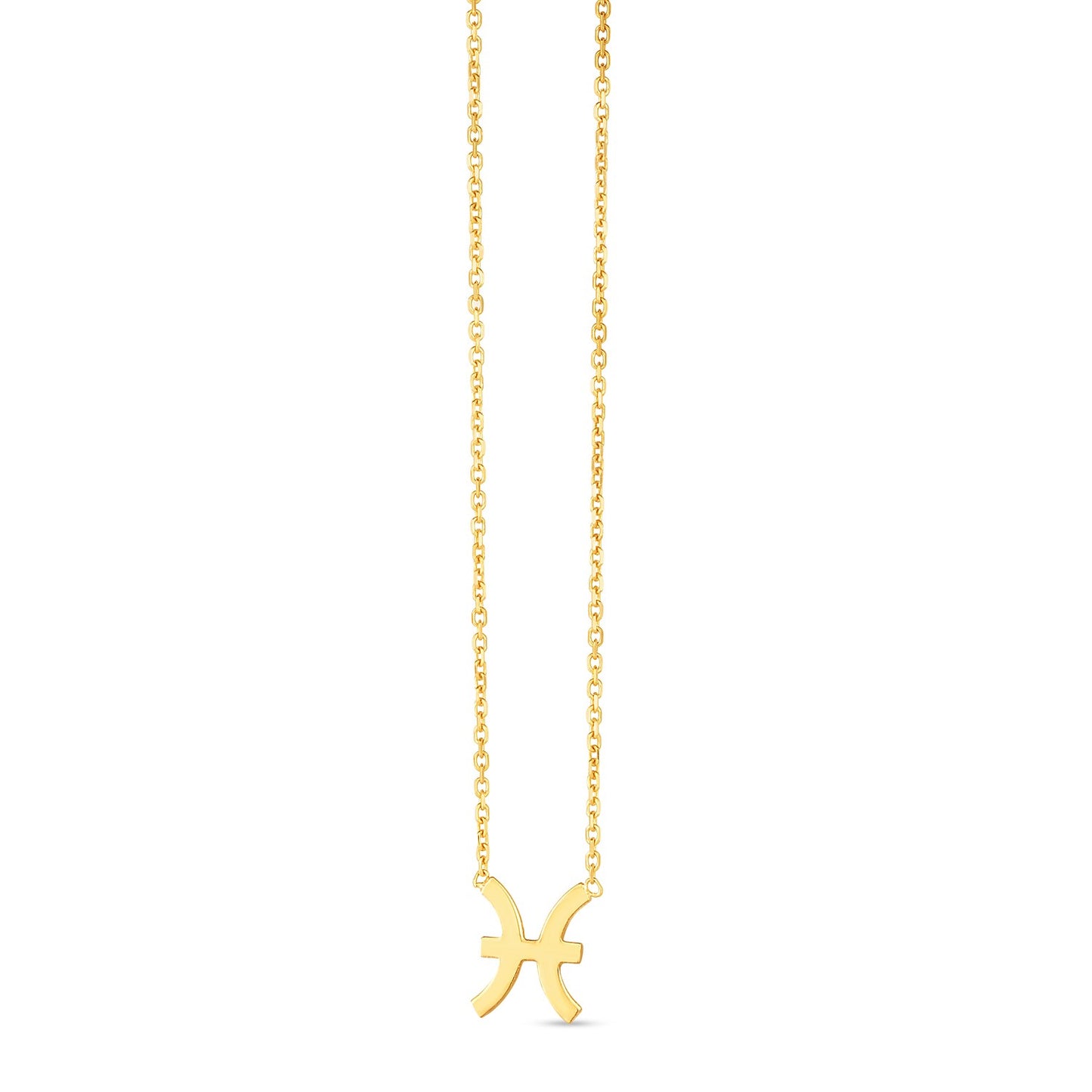 14K Yellow Gold Pisces Necklace-Teresa&#39;s Fashionista LLC