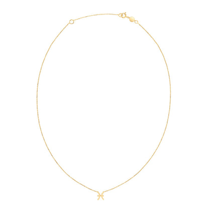 14K Yellow Gold Pisces Necklace-Teresa&#39;s Fashionista LLC