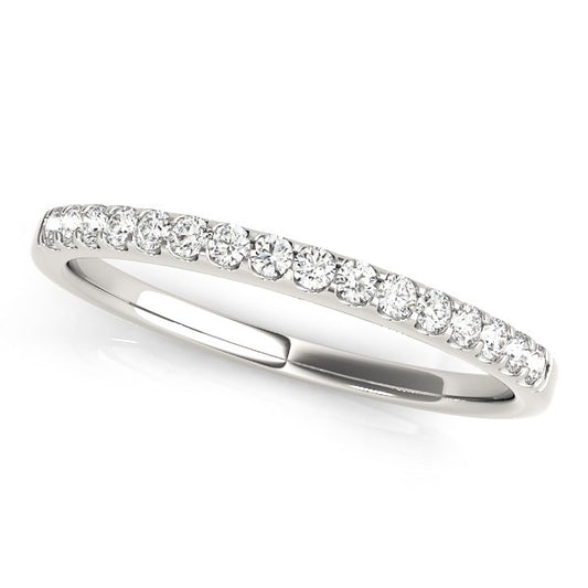 14k White Gold Diamond Scalloped Set Wedding Band (1/6 cttw)-Teresa&#39;s Fashionista LLC