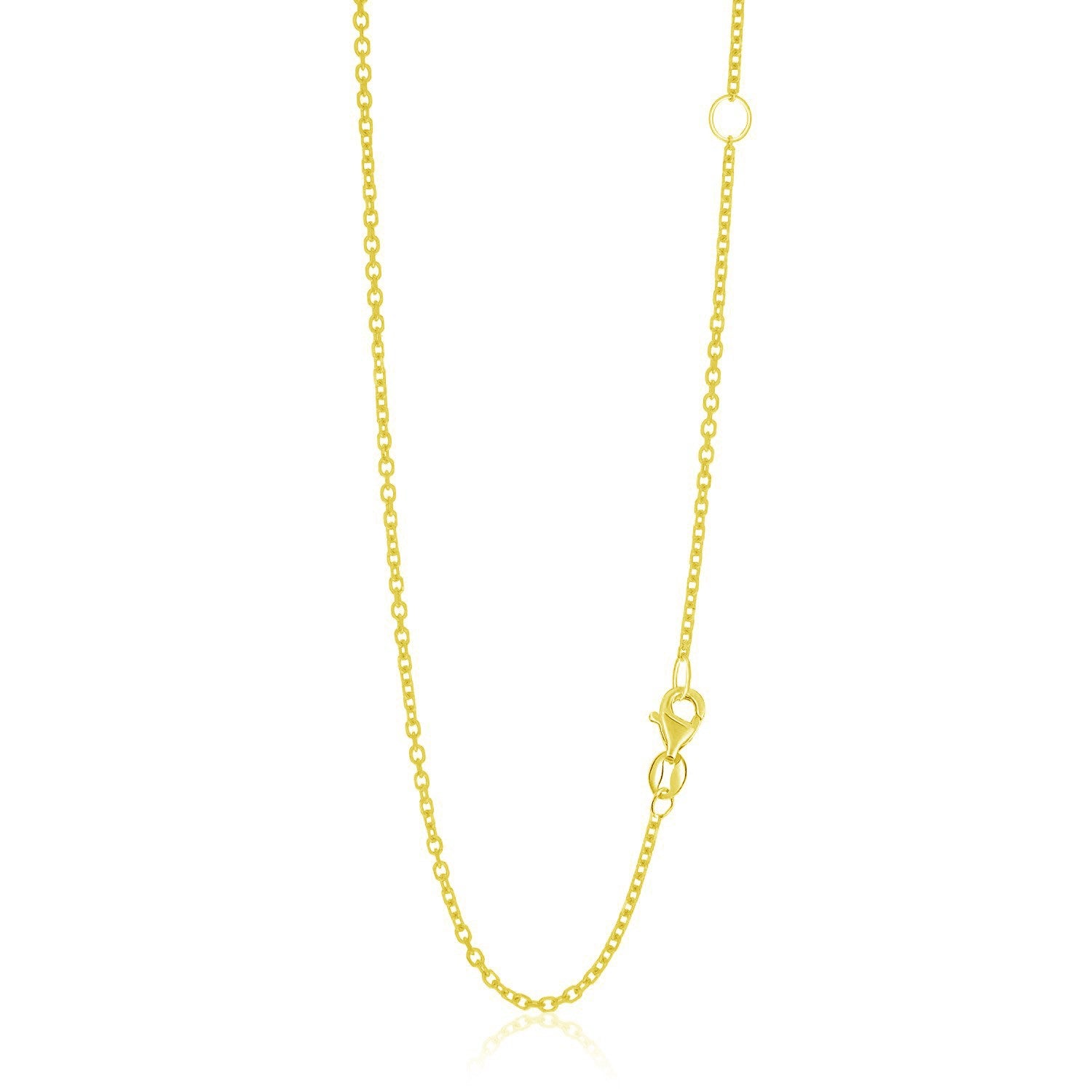 14k Yellow Gold Adjustable Cable Chain 1.5mm-Teresa&#39;s Fashionista LLC