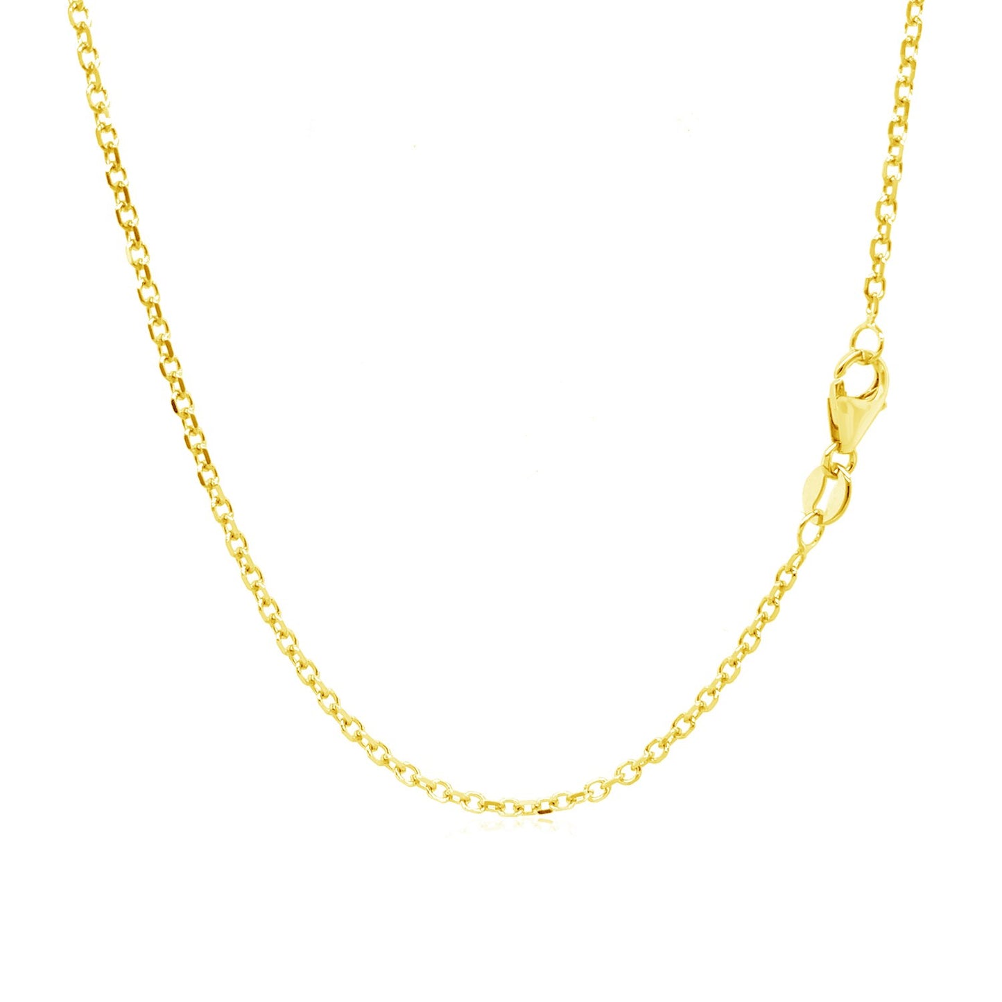 14k Yellow Gold Adjustable Cable Chain 1.5mm-Teresa&#39;s Fashionista LLC