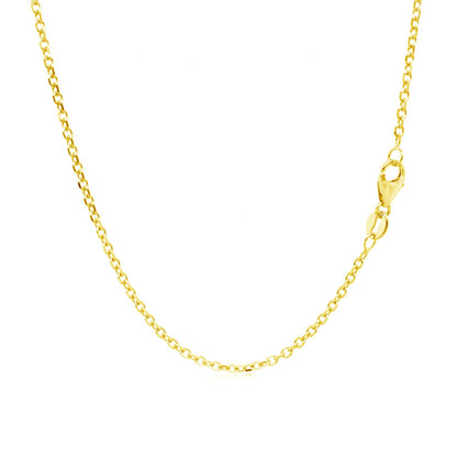 14k Yellow Gold Adjustable Cable Chain 1.5mm-Teresa&#39;s Fashionista LLC