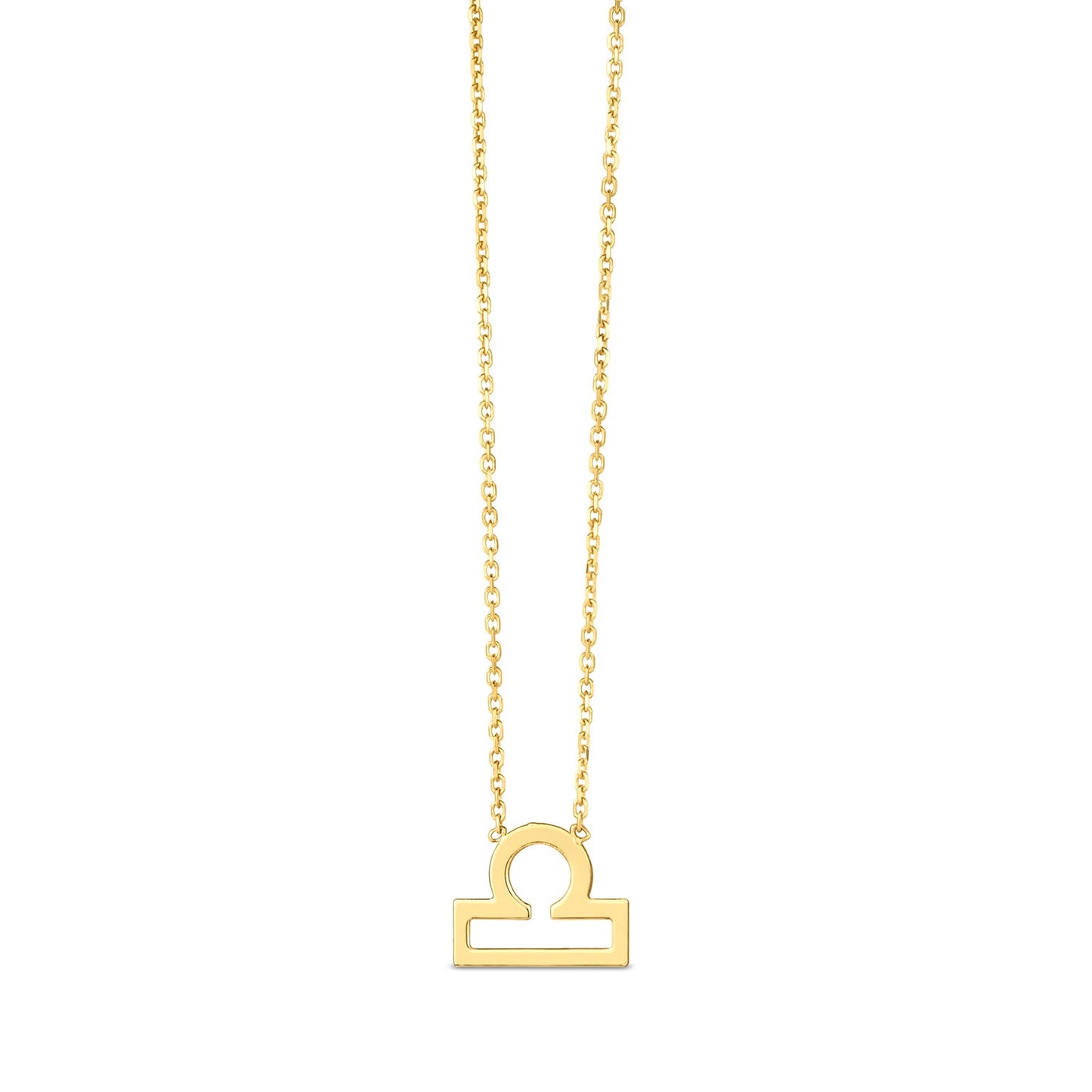 14K Yellow Gold Libra Necklace-Teresa&#39;s Fashionista LLC