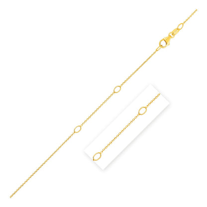 Adjustable Cable Chain in 14k Yellow Gold (1.0mm)-Teresa&#39;s Fashionista LLC